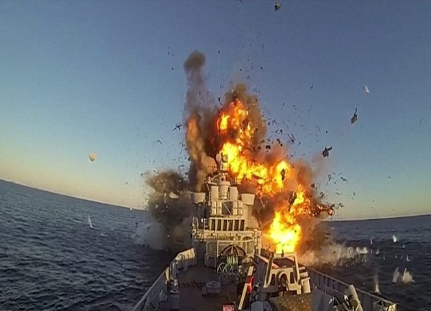 Norway: Dramatic Video of Navy Blowing Up Warship in Missile Test