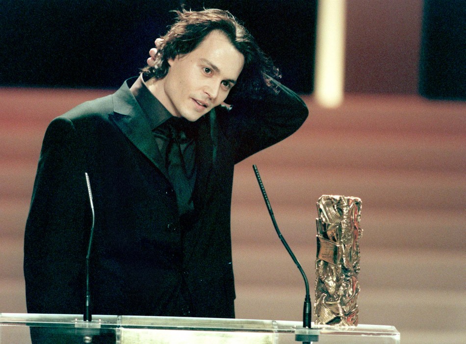 Johnny Depp received an honorary Cesar award for his acting career during the ceremonies at the Champs Elysees Theatre late March 6 1999