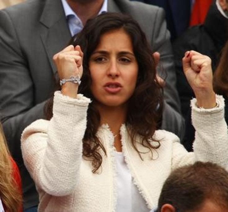 Maria Francisca Perello cheers on Nadal to victory