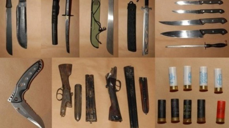 Some of the weapons found in the car of one of the men (Met Police)