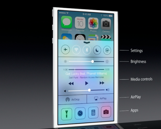iOS 7 Control Center