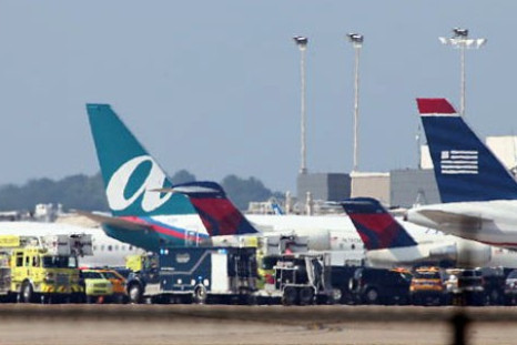 Bomb squad truck on the scene of explosion at Atlanta Int'l airport