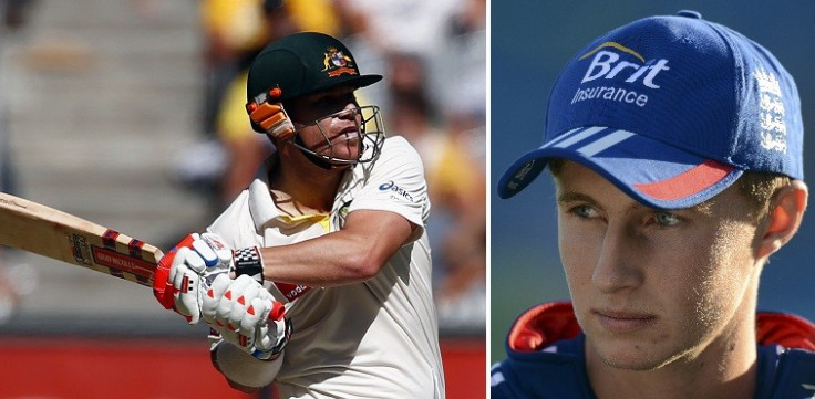 David Warner (l) and Joe Root