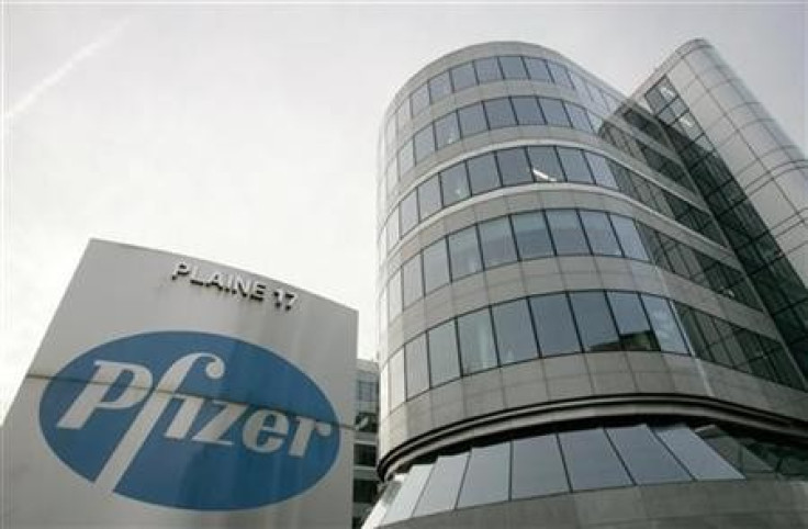 View of Belgian headquarters of US pharmaceutical giant Pfizer in Brussels