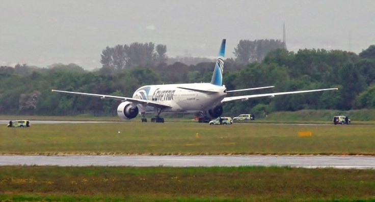 Egyptair jet at Prestwick