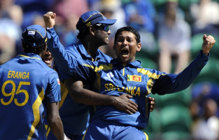 Dilshan celebrates a wicket for Sri Lanka. [Reuters]