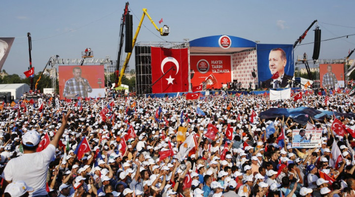 Turkish Prime Minister Tayyip Erdogan addresses his supporters during a rally by his ruling AK Party in Istanbul Turkish Prime Minister Tayyip Erdogan addresses his supporters during a rally by his ruling AK Party in Istanbul