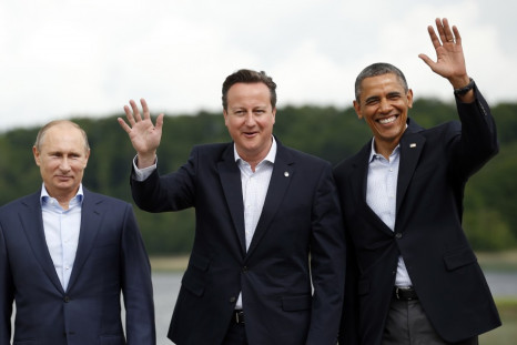 G8 leaders Putin Cameron Obama