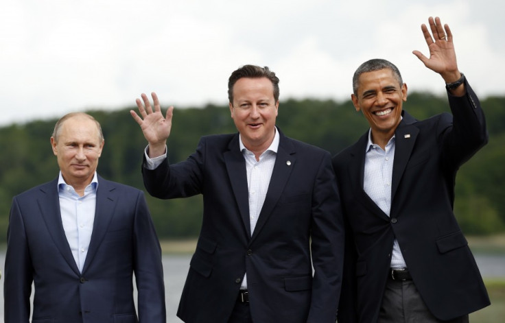 G8 leaders Putin Cameron Obama