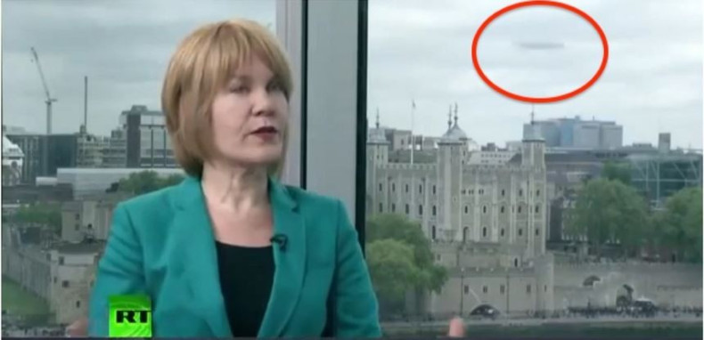 UFO Spotted in London During Russia Today News Recording