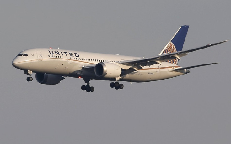 United Airlines' Boeing 787 Dreamliner plane