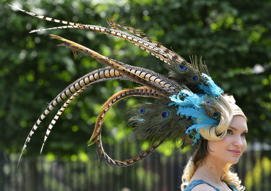 A racegoer arrives on the second day of the Royal Ascot