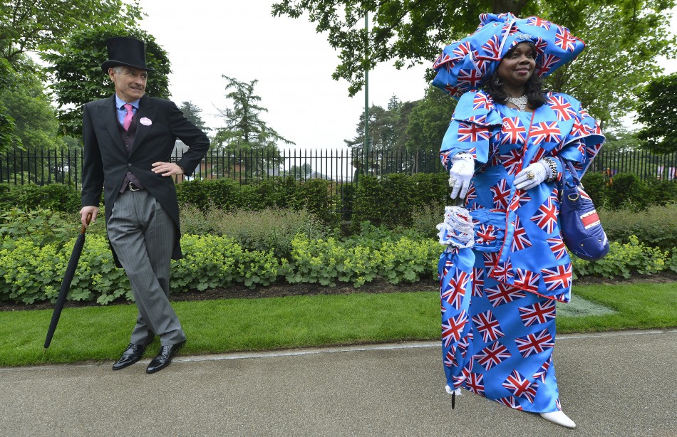 Racegoers attend the second day of the Royal Ascot horse racing festival