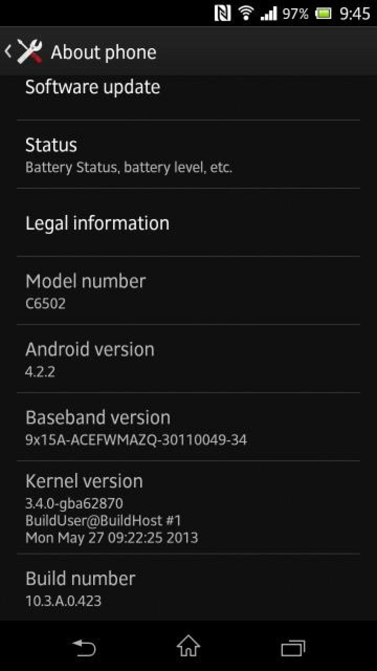 Sony Rolls Out Latest Android 4.2.2 Jelly Bean OTA Firmware for Xperia ZL [Download Link]