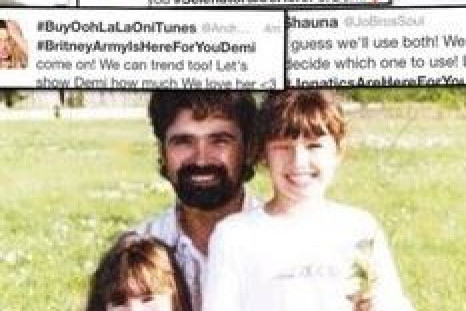 Demi Lovato with father Patrick and elder sister Dallas