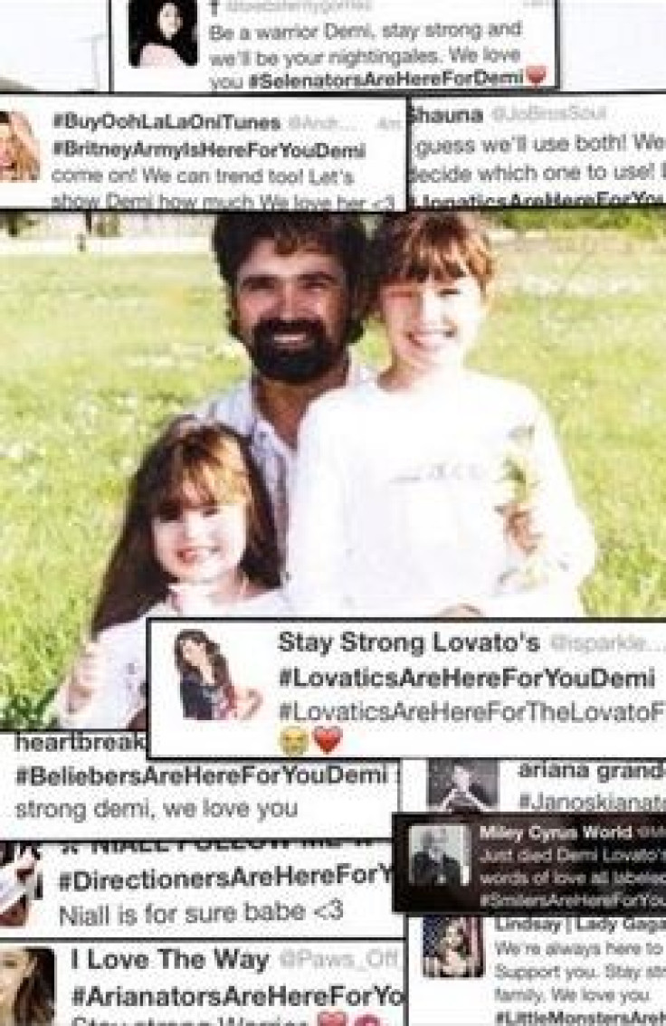 Demi Lovato with father Patrick and elder sister Dallas