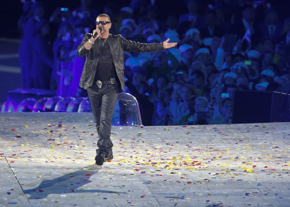 Michael performs during the closing ceremony of the London 2012 Olympic Games