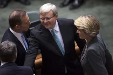 Kevin Rudd with Tony Abbott
