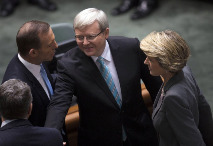 Kevin Rudd with Tony Abbott