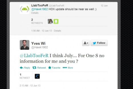 HTC Android 4.2  and Sense 5.0 Update (Coutesy: twitter.com/LlabTooFeR)