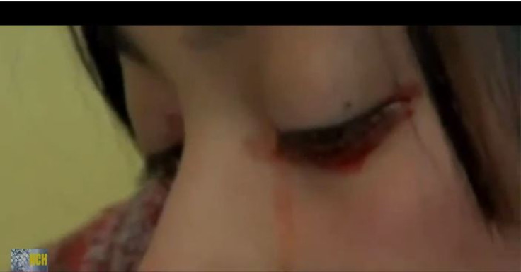 Yaritza Oliva crying tears of blood