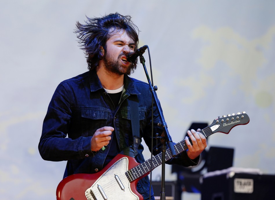 Lead singer Justin Young from The Vaccines performs on the third day of Glastonbury music festival at Worthy Farm in Somerset, June 28, 2013.
