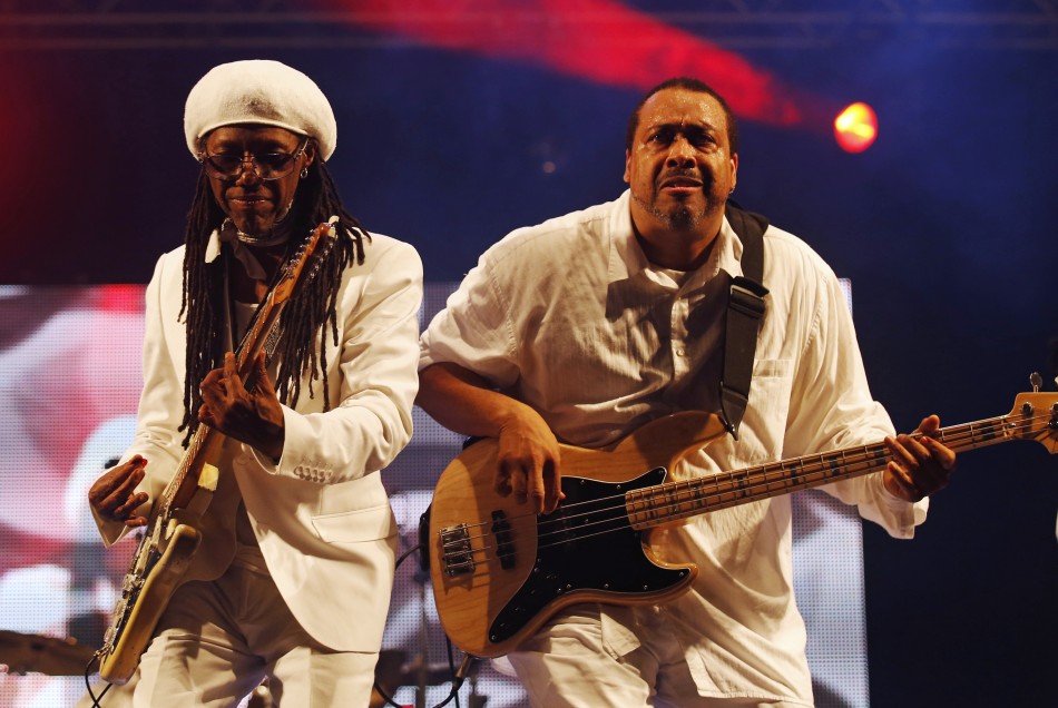 Nile Rodgers L performs with his band Chic on the third day of the Glastonbury music festival at Worthy Farm in Somerset June 28, 2013.
