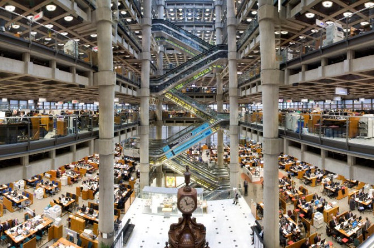 Lloyd's of London Underwriting Room with Lutine Bell and Nelson Collection.