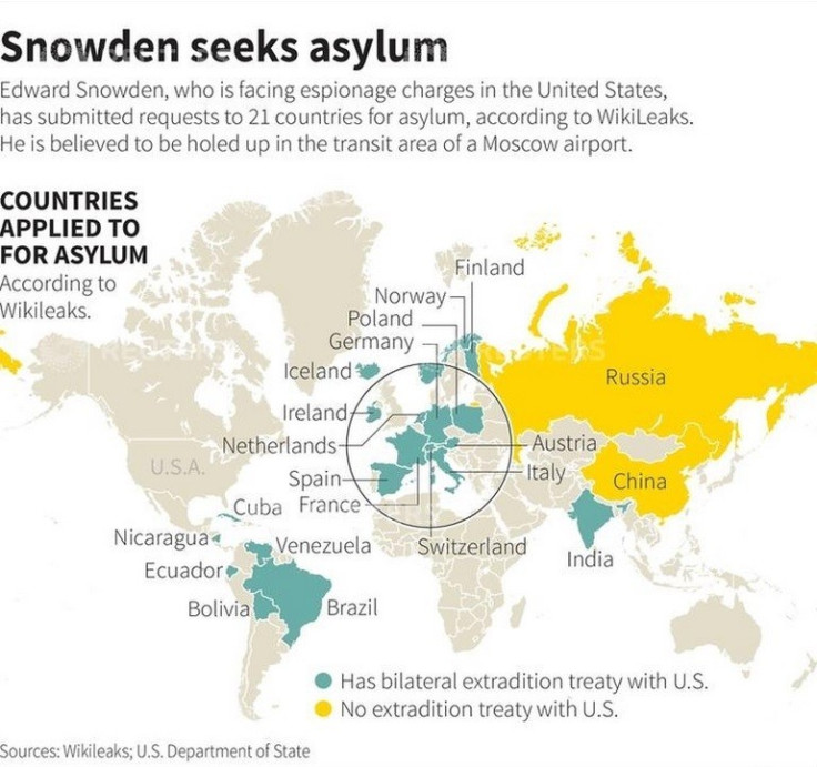 Where Edward Snowden has asked for asylum