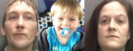 From left: Father Simon Jones, son Daniel Jones and mother Emma Bradburn (West Midlands Police)