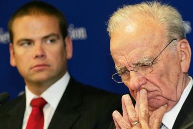 Lachlan Murdoch, left, and his father Rupert