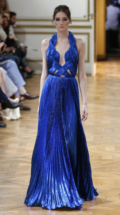 A model presents a creation by Lebanese designer Zuhair Murad as part of his Haute Couture Fall Winter 20132014 fashion show in Paris July 4, 2013.
