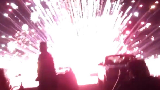 The incident was recorded by people watching the display (YouTube/Camstack1) The incident was recorded by people watching the display (YouTube/Camstack1)