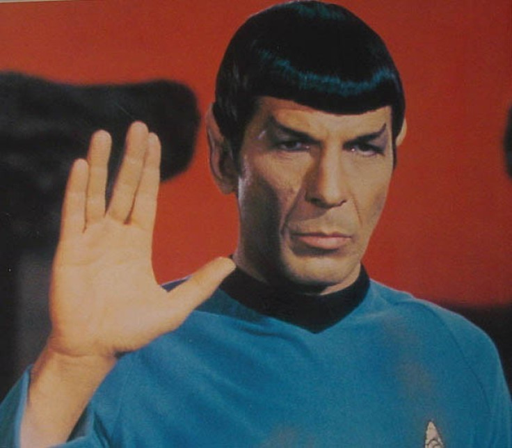 Star Trek's half-Vulcan character Mr. Spock on the original Star Trek television series