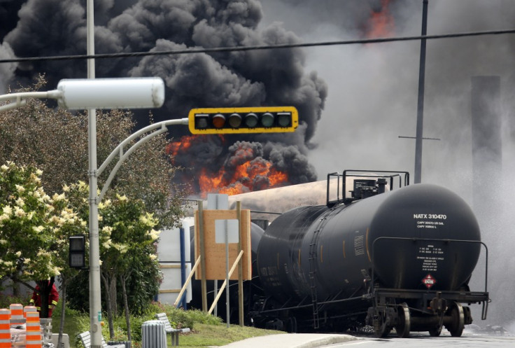 A Tanker Burns in Lac-Megantic