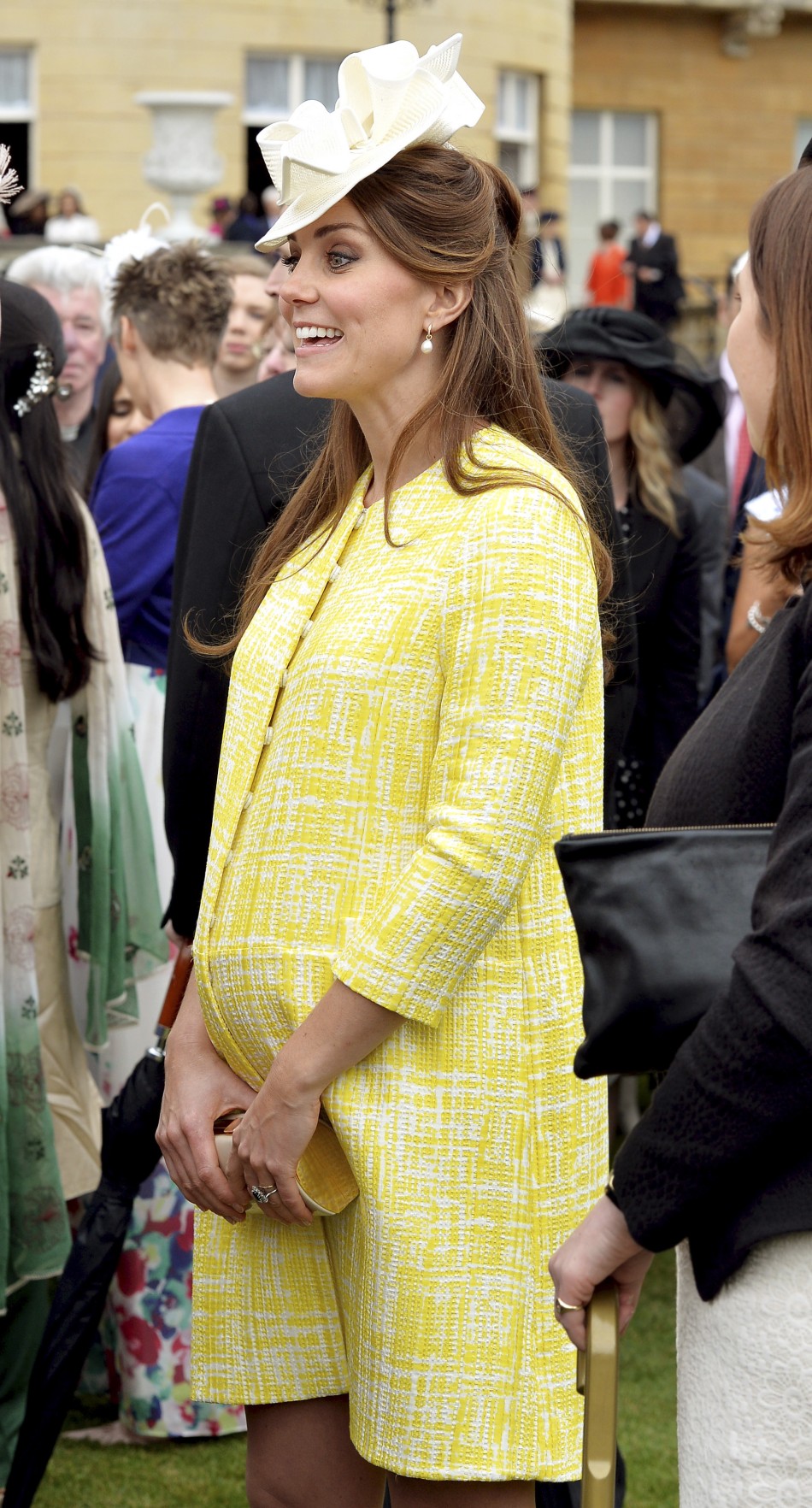 Duchess of Cambridge attends a garden party at Buckingham Palace in London May 22, 2013.
