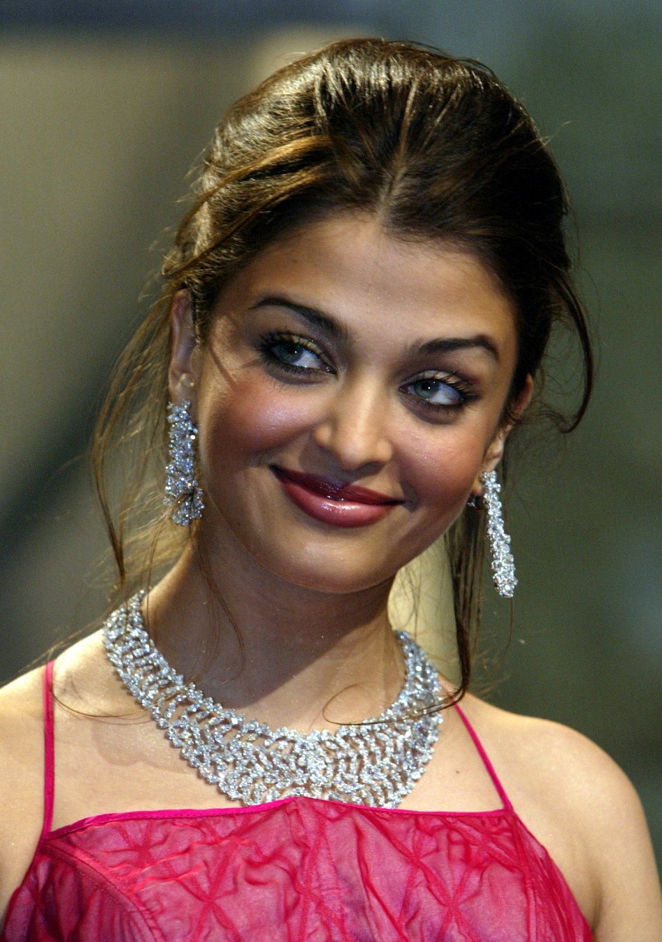 Jury member Aishwarya Rai, Indian actress and a former Miss World, smiles during opening ceremonies at the 56th International Film Festival in Cannes, May 14, 2003.