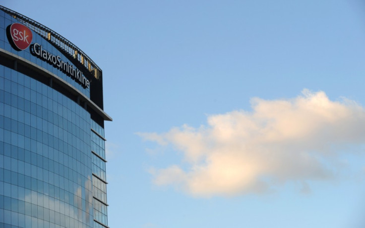 A GlaxoSmithKline logo is seen outside one of its buildings in west London