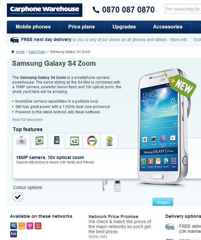 galaxy s4 zoom price