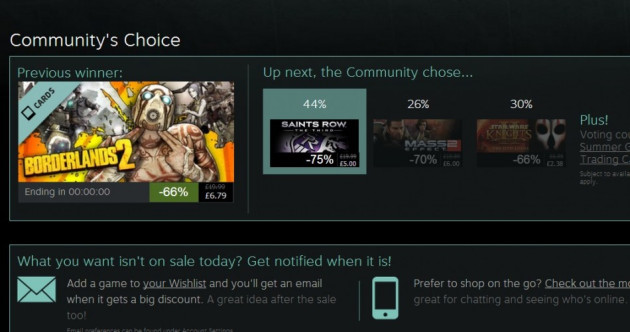 Community's Choice in Steam Summer Sale 2013 (Courtesy: store.steampowered.com) Community's Choice in Steam Summer Sale 2013 (Courtesy: store.steampowered.com)