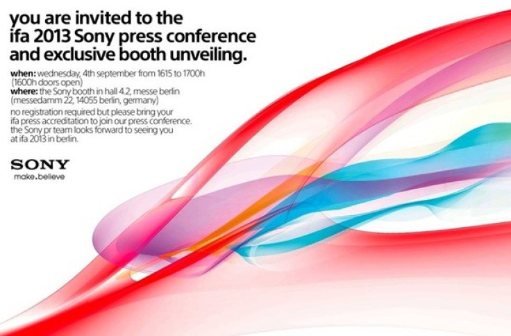 Sony Press Invitation for IFA 2013 (Courtesy: Android Central)