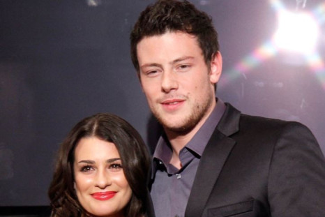 Lea Michele (L) and Cory Montieth