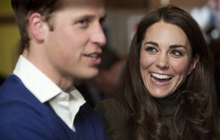 Prince William (2nd R) and his wife Catherine, Duchess of Cambridge