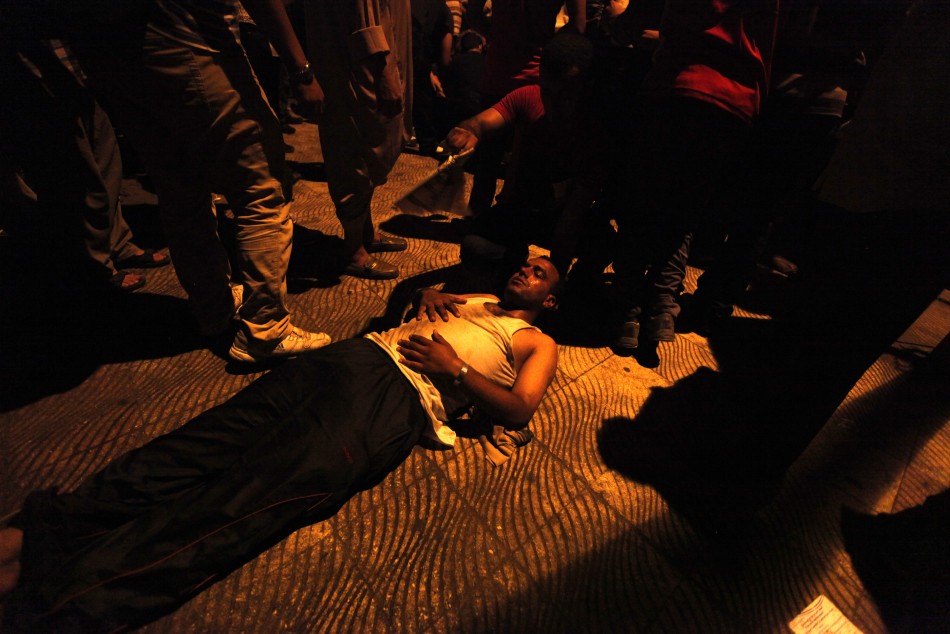 Injured pro-Morsi protester