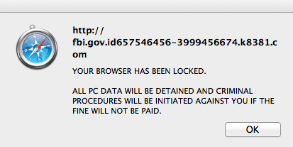 Mac Ransomware Pop-up Message