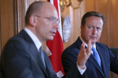 David Cameron and Italy's Prime Minister Enrico Letta (Reuters)
