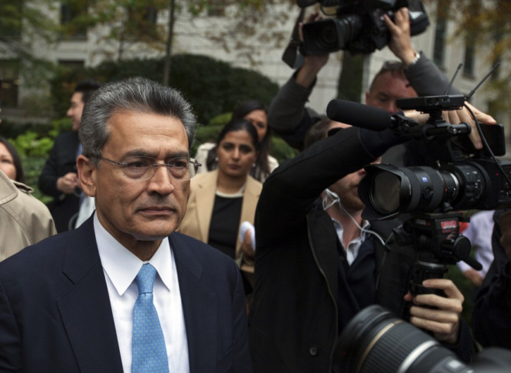Former Goldman Sachs Group board member Rajat Gupta departs Manhattan Federal Court after being sentenced in New York, October 24, 2012.