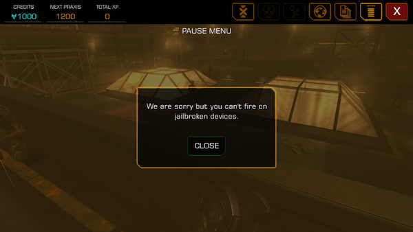 ‘Deus Ex: The Fall’ Gets 1.0.3 Bug-fix Update for Anti-Jailbreak Code