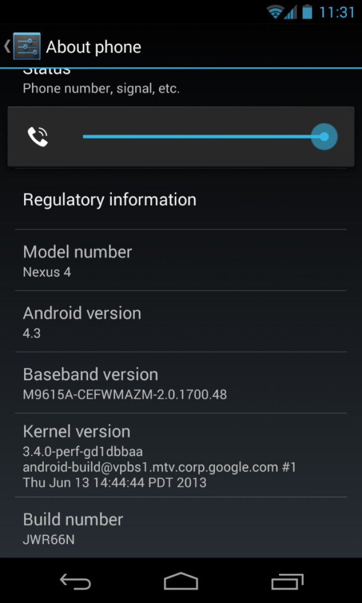 Nexus 4 Receives Android 4.3 JWR66N Jelly Bean Leaked Firmware [How to Install]