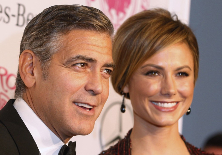 George Clooney (L) and Stacy Kiebler